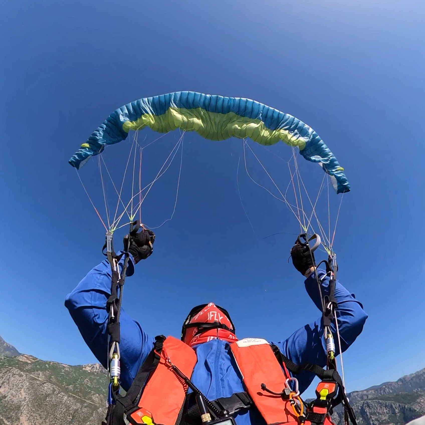 paragliding siv Frontal collapse
